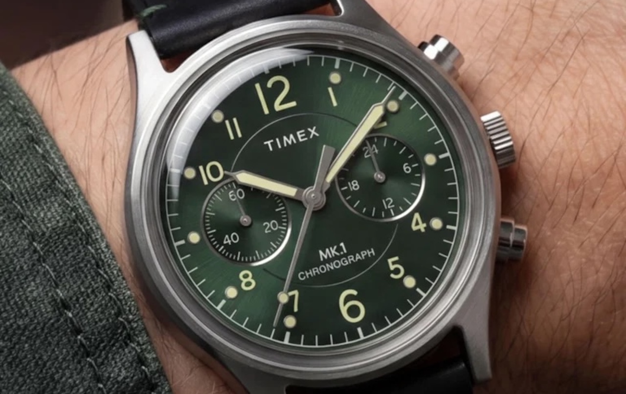 TIMEX MK1 Chronograph 40mm Leather Strap Watch 
