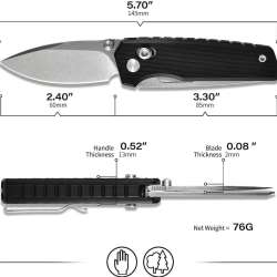 Tacray 5-in-1 Multitool Pocket Knife Measurement