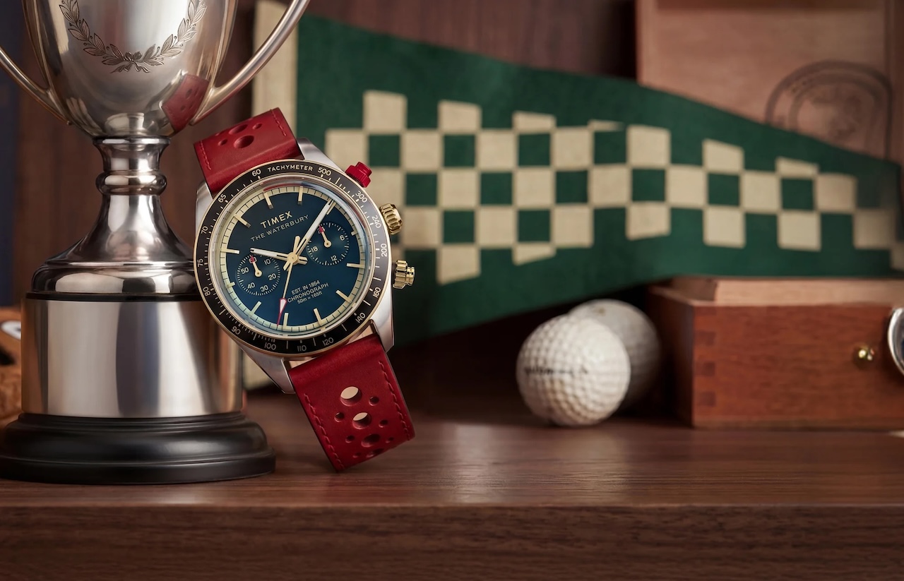 Timex Waterbury Heritage Chronograph 39mm Leather Strap Watch Launch