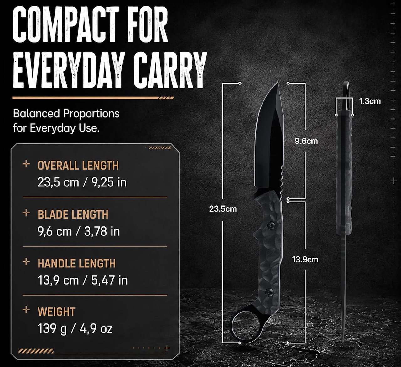 Tops Home 9.3 Outdoor Fixed Blade Knife