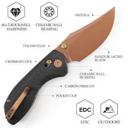 Trivisa Hippo Pocket Knife Rose Gold