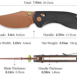 Trivisa Hippo Pocket Knife Rose Gold