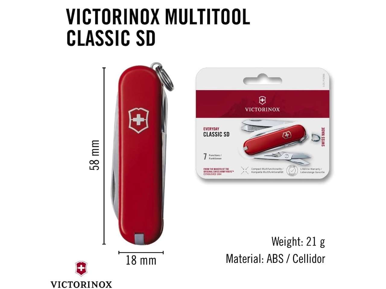 Victorinox Classic SD Specs