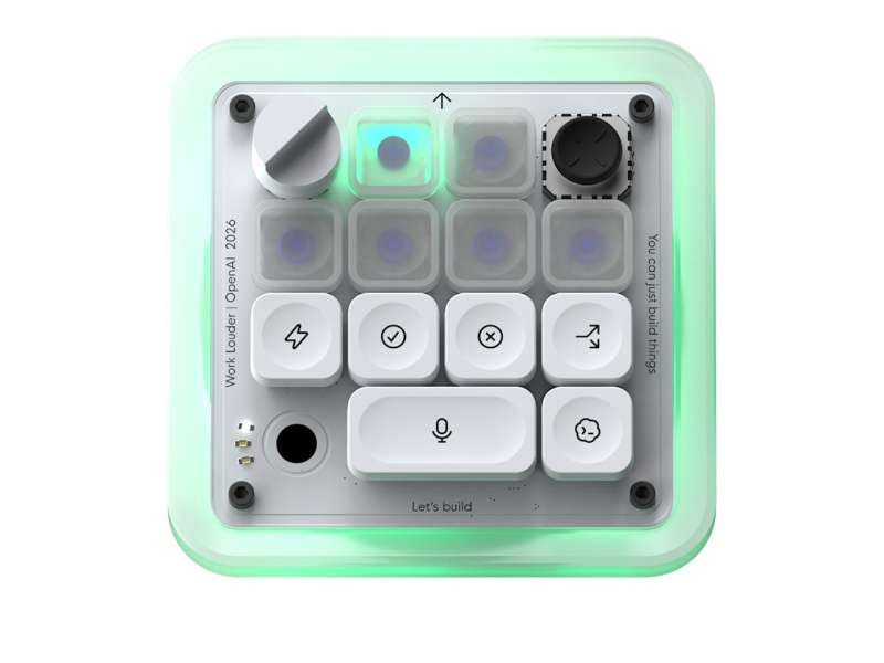 Angled official view of the Codex Micro rotary dial and controls