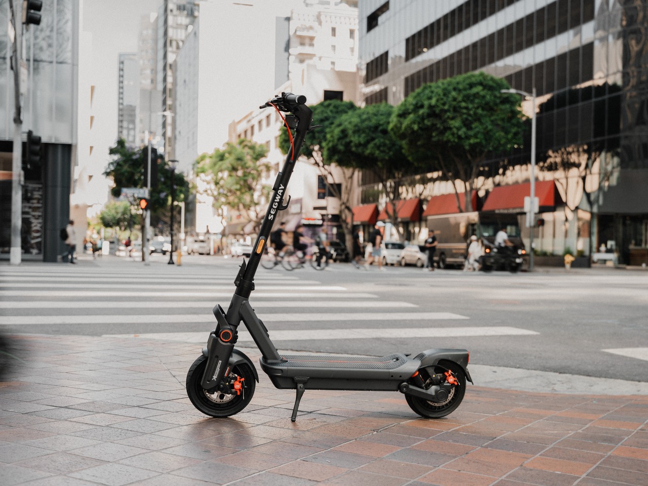 Segway MAX G3 Plus parked in an urban streetscape