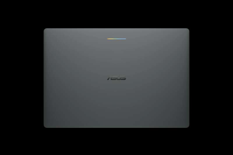 Closed Dusk Ash ASUS Googlebook 14 lid and Glowbar