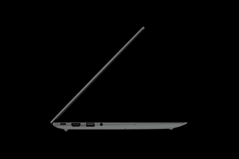 ASUS Googlebook 14 open in side profile