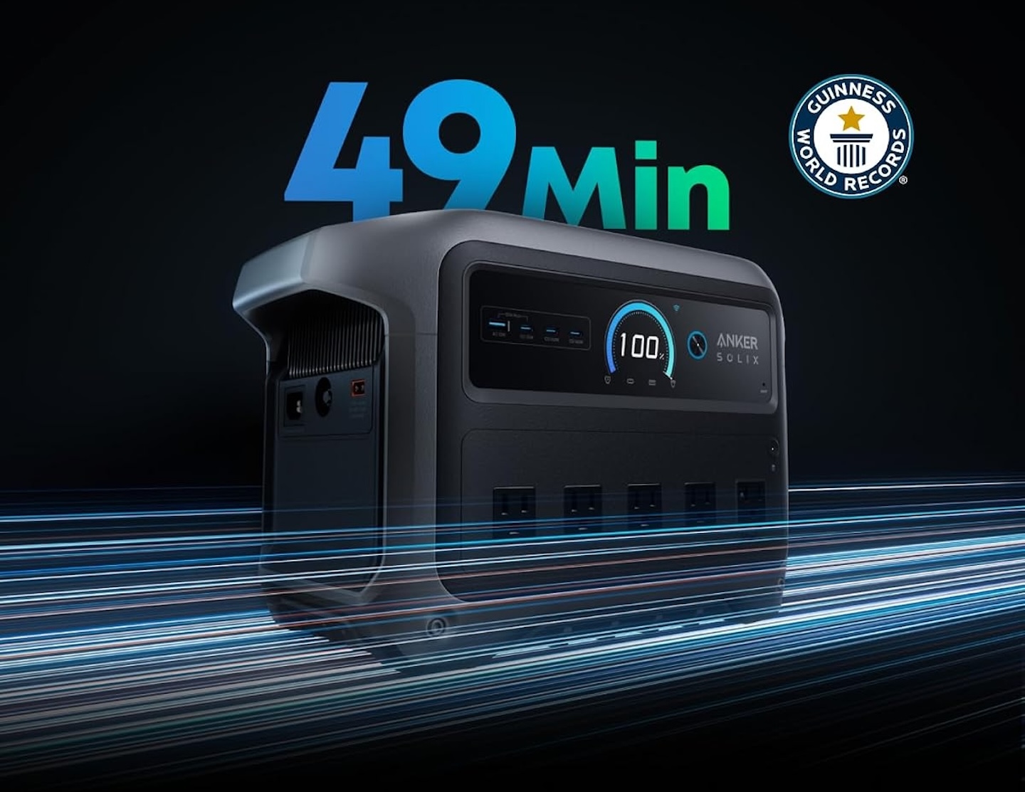 Anker SOLIX C1000 Gen 2 Portable Power Station with 100W Solar Panel