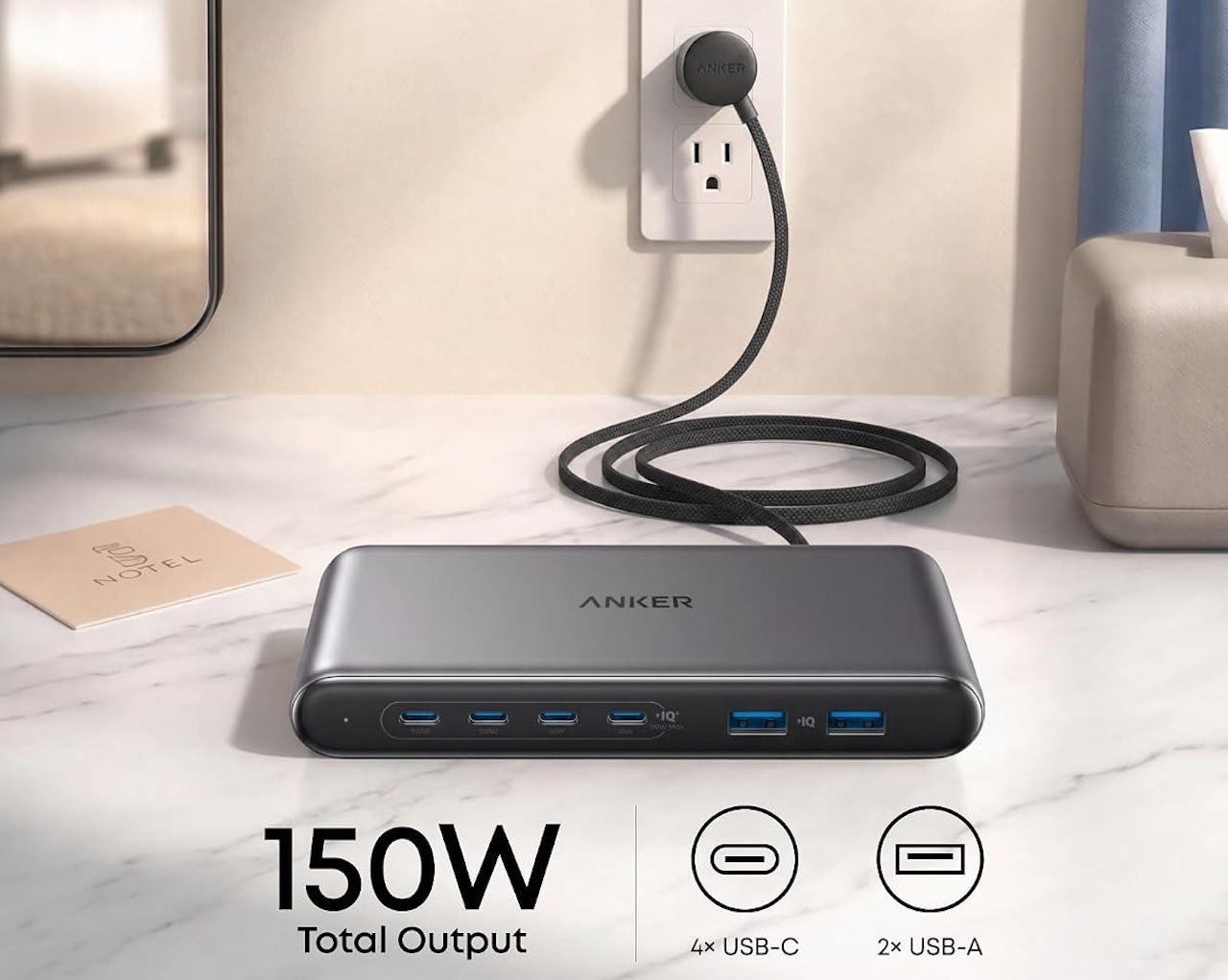 Anker Travel Charging Station 150W Slim USB C Charger