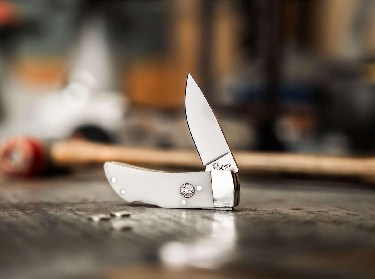 Boker Treebrand Pocket White Smooth Bone