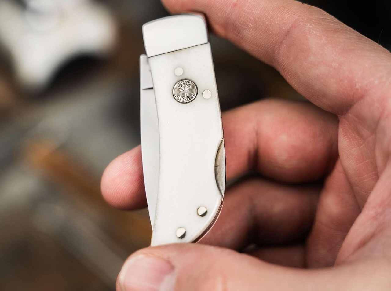 Boker Treebrand Pocket White Smooth Bone