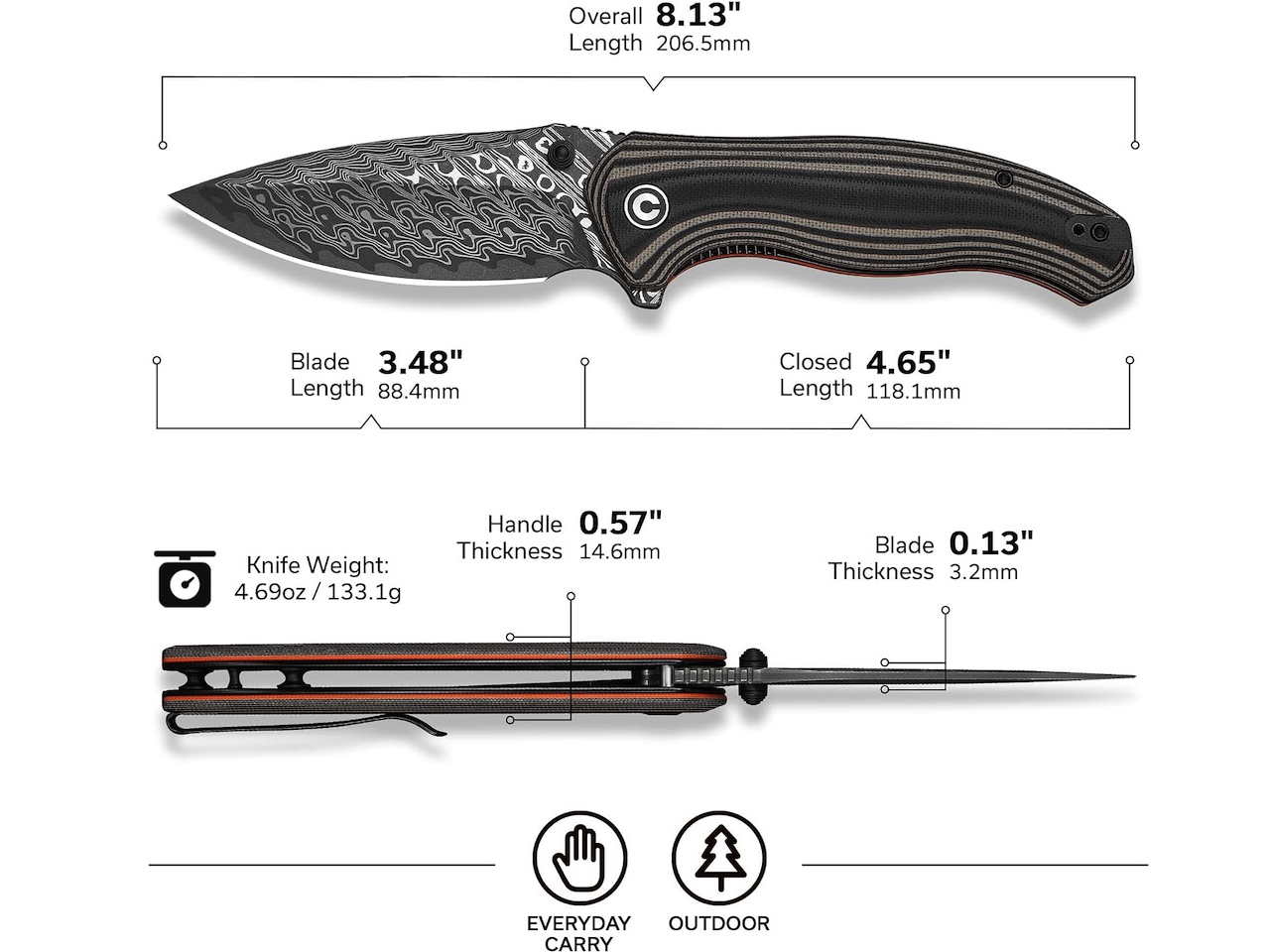 CIVIVI Vyrent Pocket Knife