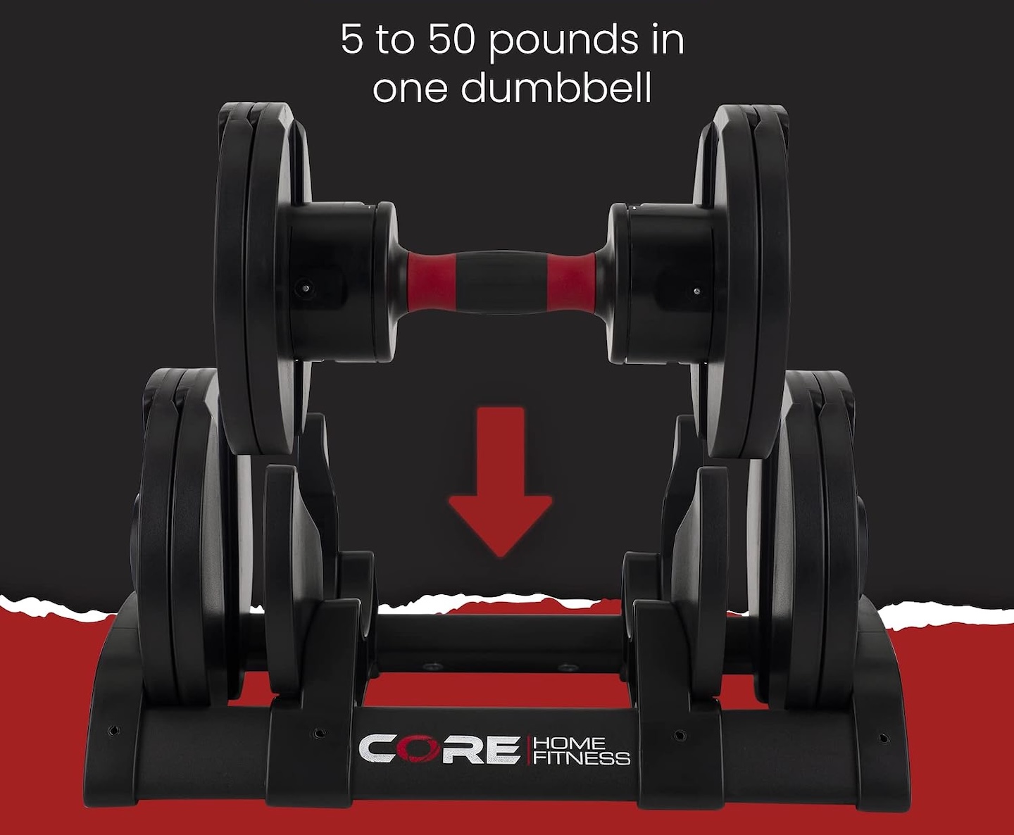 Core Fitness Adjustable Dumbbell Weight Set by Affordable Dumbbells
