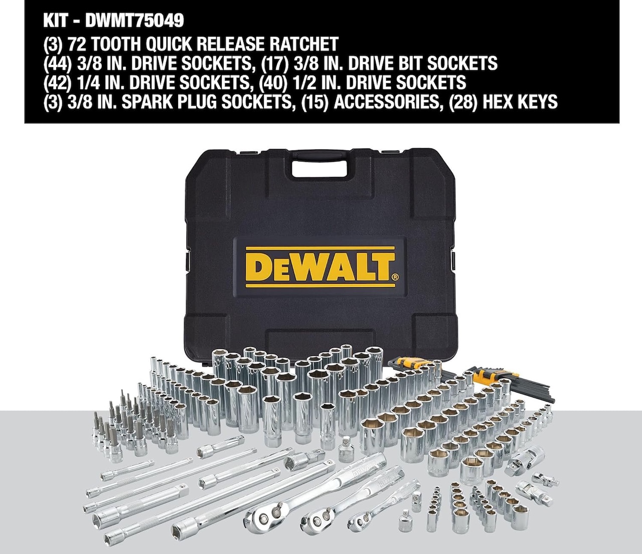 DEWALT DWMT75049 192-Piece Mechanics Tool Set