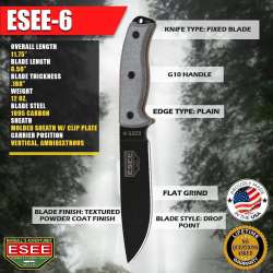 ESEE Knives 6P Fixed Blade Knife 2