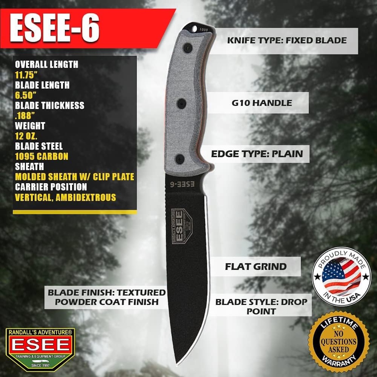 ESEE Knives 6P Fixed Blade Knife 2