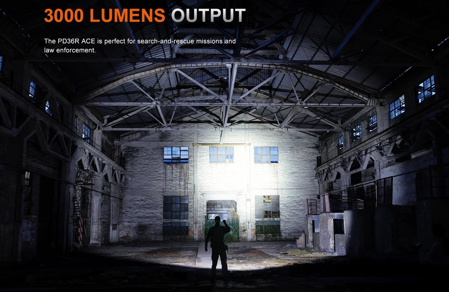Fenix PD36R ACE 3000 Lumen Rechargeable Tactical Flashlight