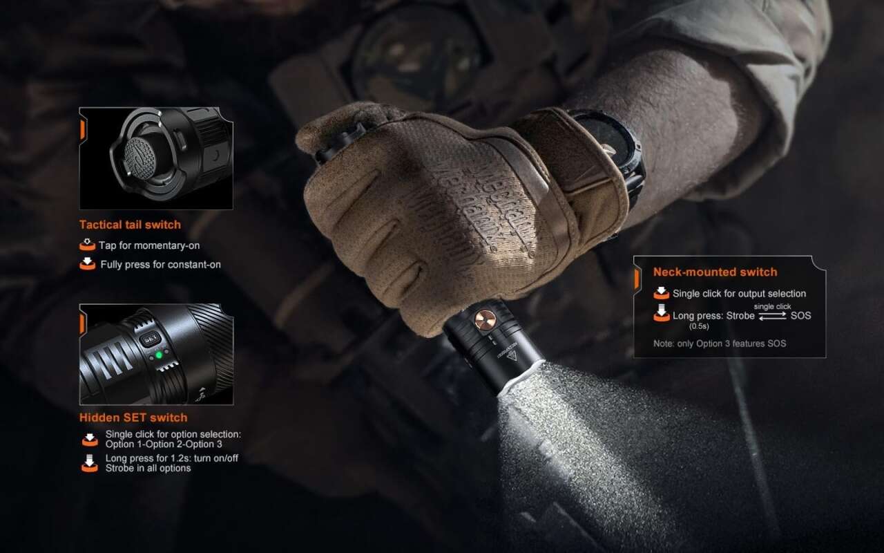 Fenix PD36R ACE 3000 Lumen Rechargeable Tactical Flashlight