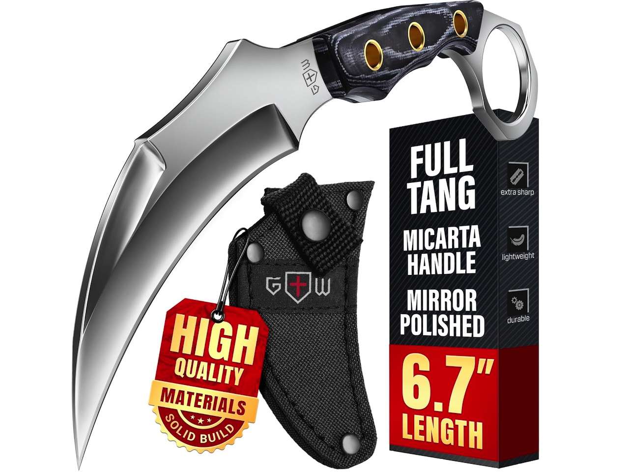 GOOD WORKER 6.7-Inch Tactical Knife