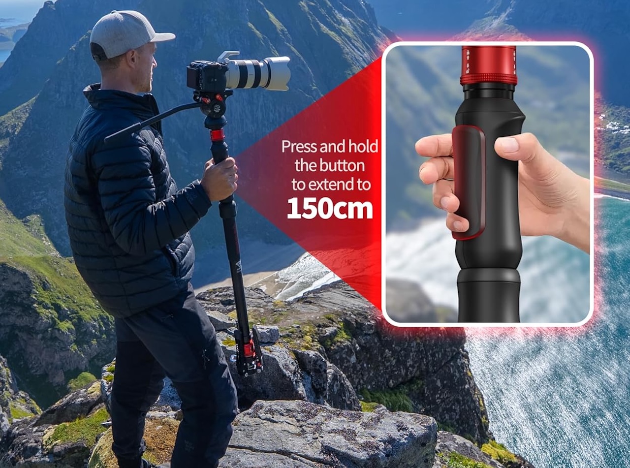 IFOOTAGE Cobra 3 Strike A150S Aluminum Camera Monopod 59