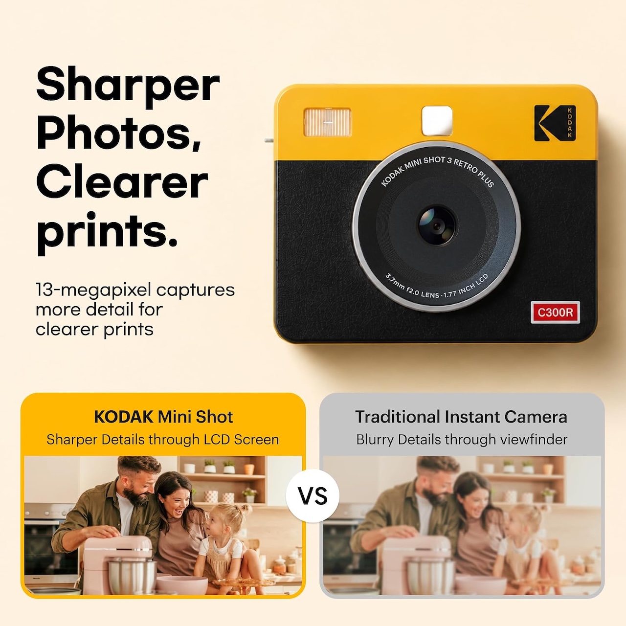 KODAK Mini Shot 3 Retro 3x3 Instant Camera 4