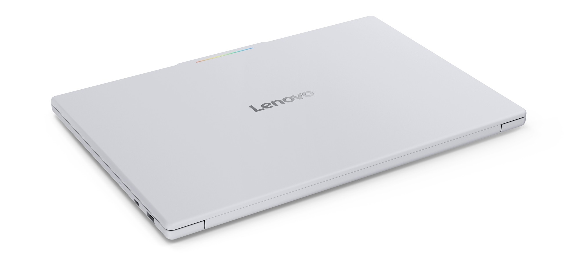 Closed Lenovo Googlebook 15 lid with illuminated Glowbar