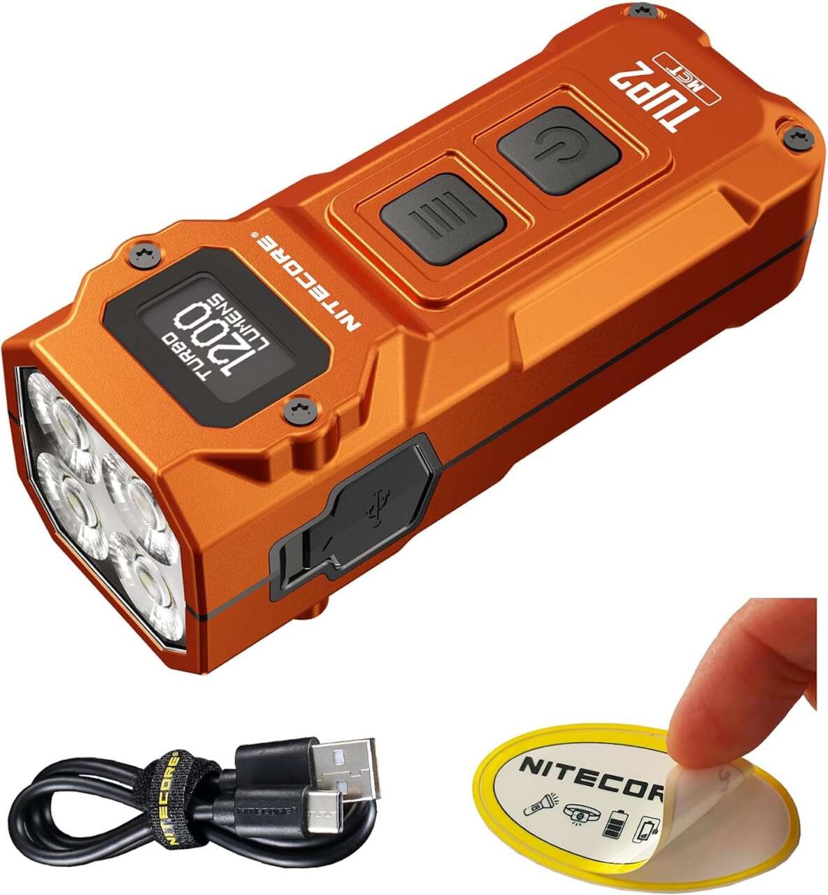Nitecore TUP2 (Tup 2) 1200 Lumen Rechargeable Metal Keychain Flashlight