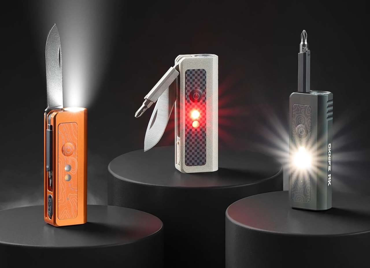 OKNIFE MK EDC Utility Gear with Flashlight, Knife & Screwdriver