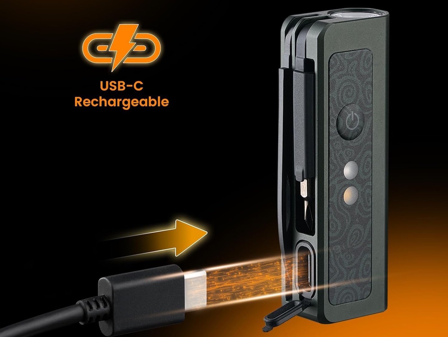 OKNIFE MK EDC Utility Gear with Flashlight, Knife & Screwdriver