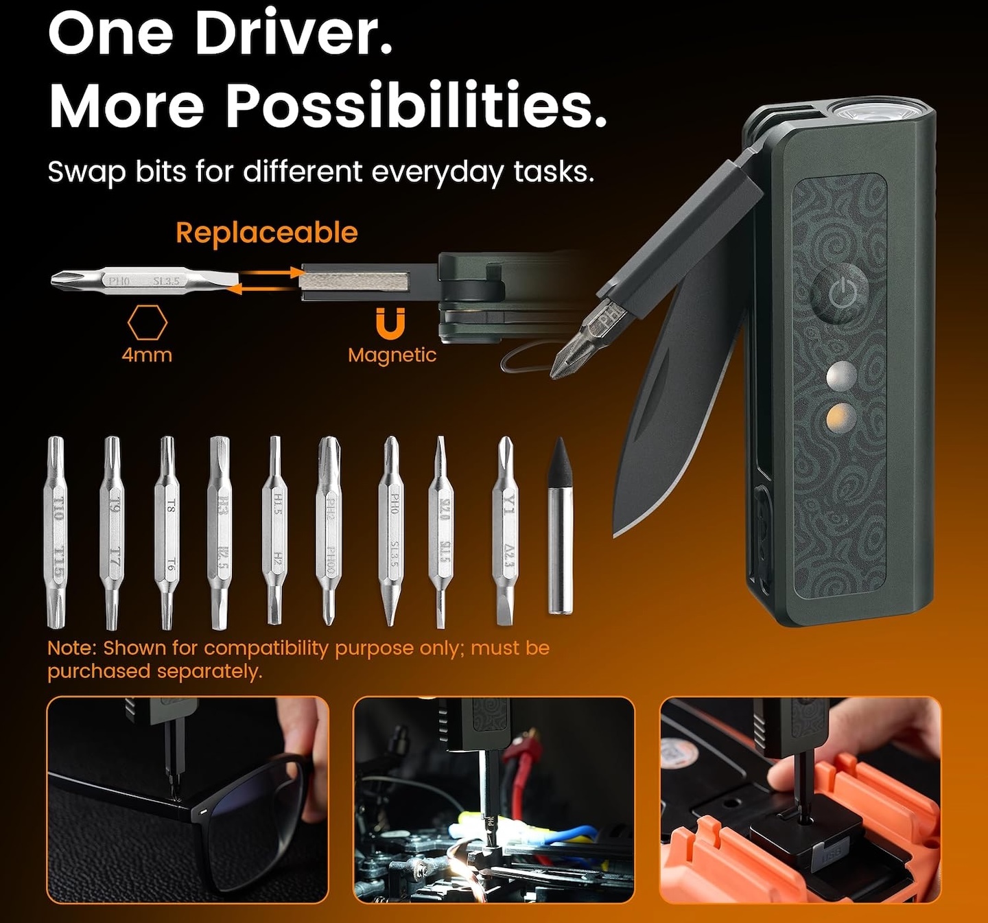 OKNIFE MK EDC Utility Gear with Flashlight, Knife & Screwdriver