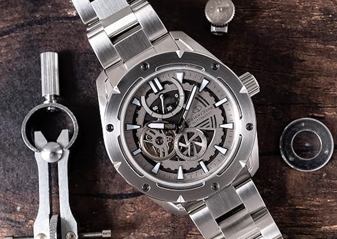 ORIENT Star RK-AV0A02S Star Men's Metal Band Avant-Garde Skeleton Wristwatch S