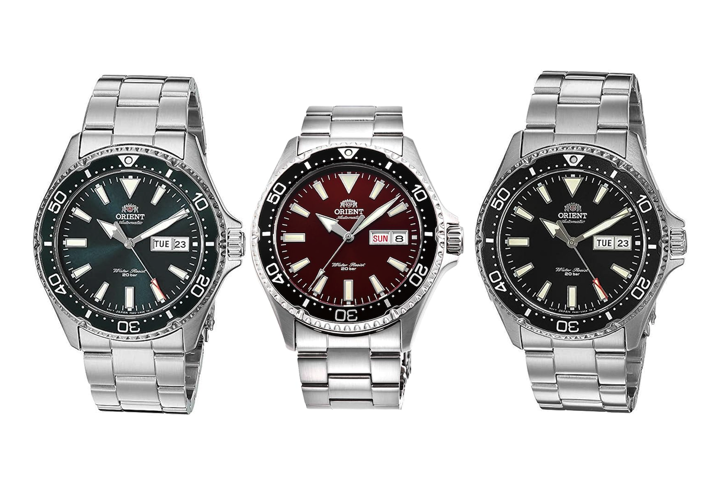 Orient Men's Kamasu Stainless Steel Automatic Diving Watch with Sapphire Crystal