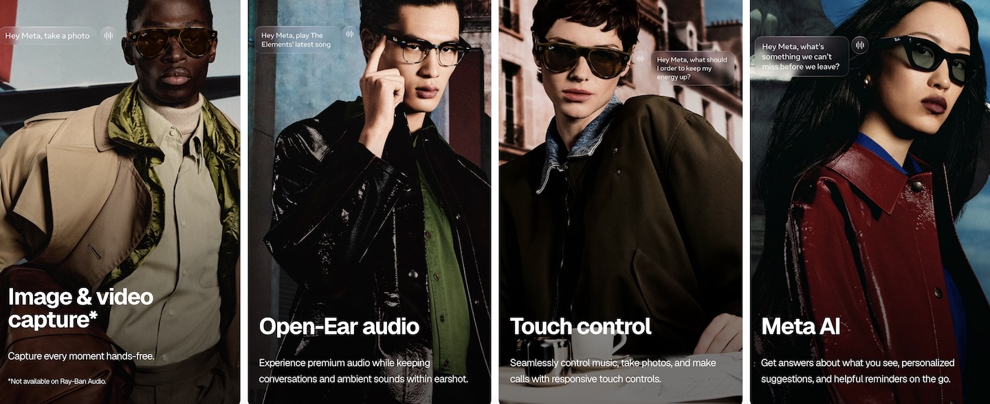 RAY-BAN META AUDIO-ONLY AI GLASSES