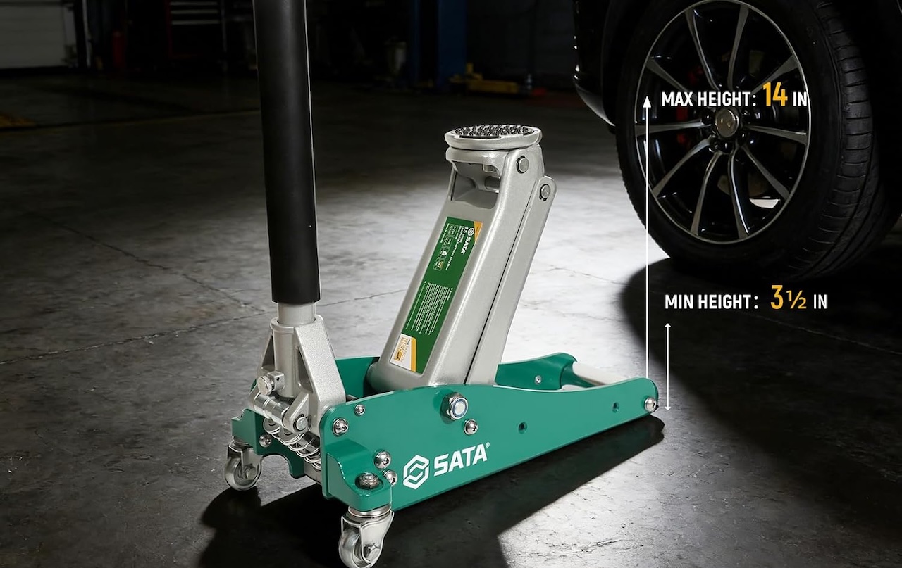 SATA 1.5-Ton (3,300 lb) Aluminum & Steel Hybrid Jack