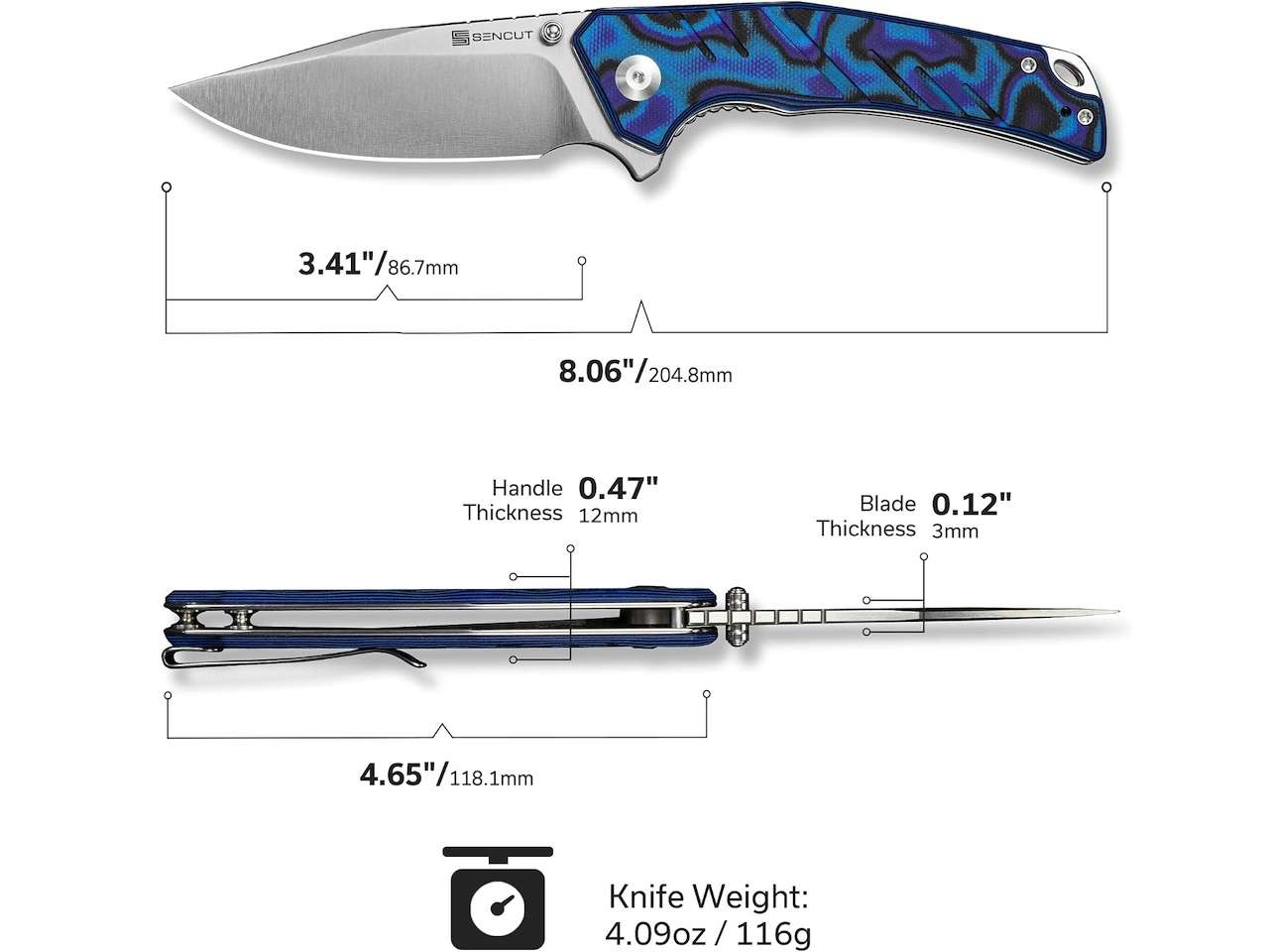 SENCUT Quirk Folding Pocket Knife for EDC
