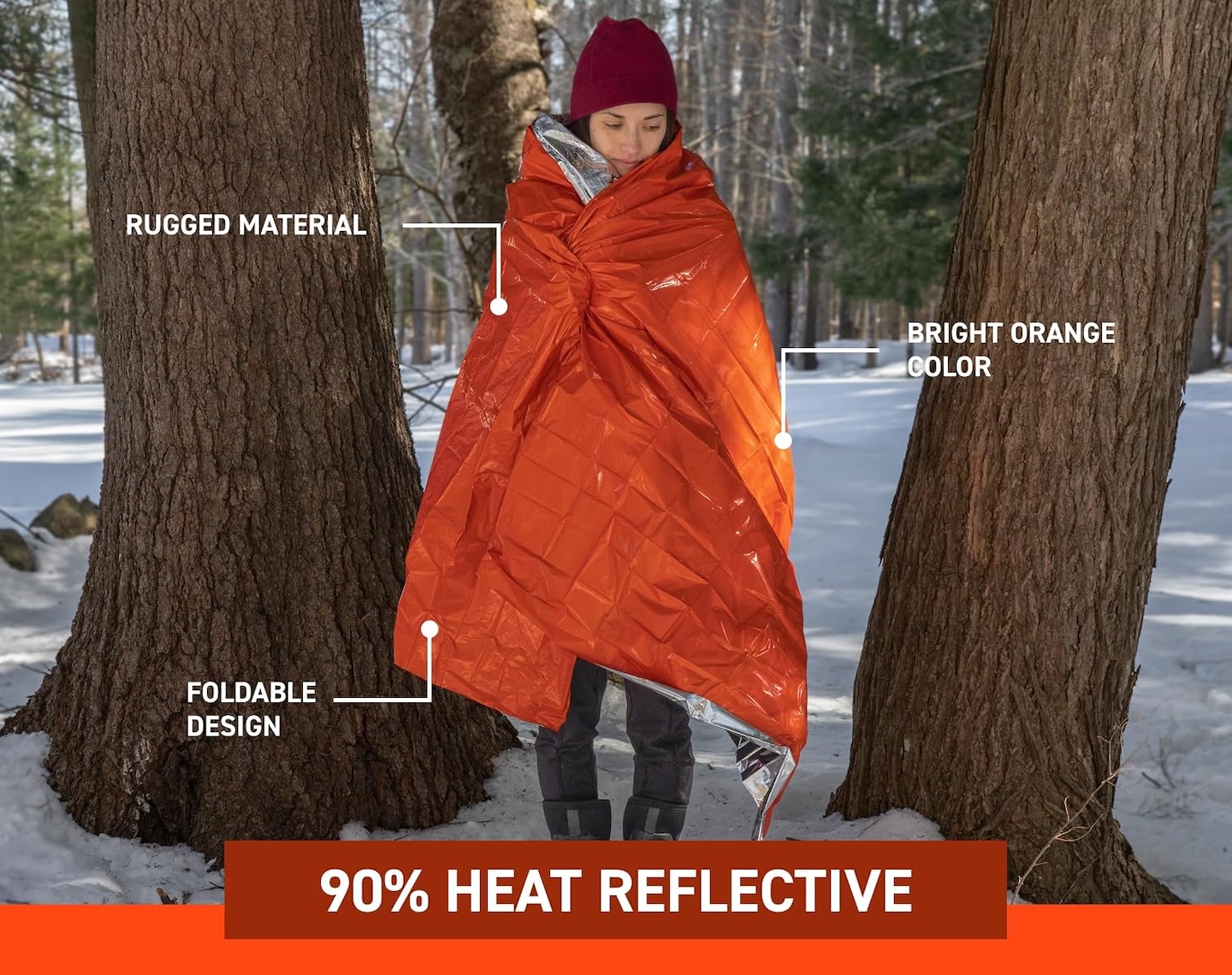 SOL 90% Heat Reflective Emergency Blanket