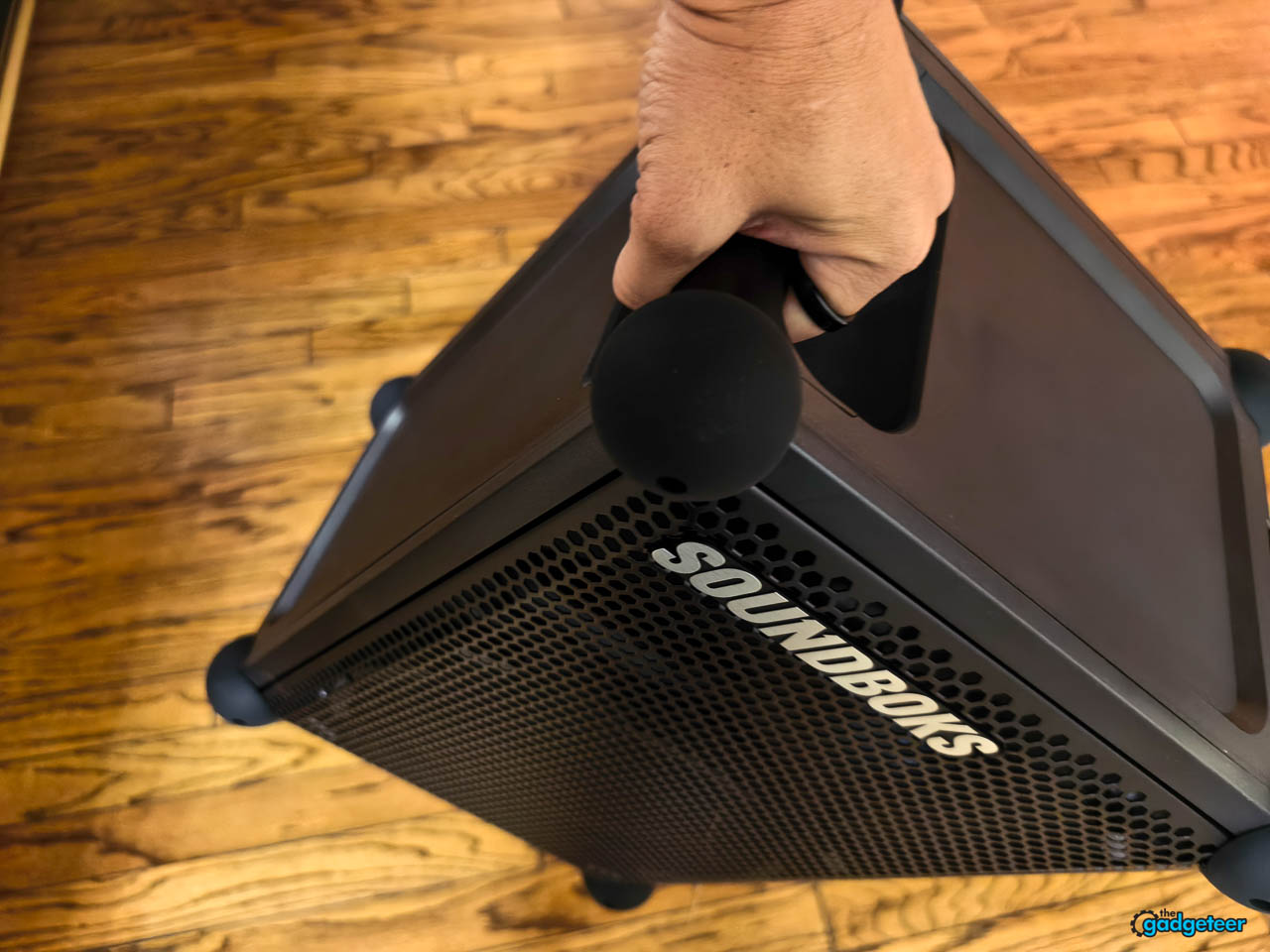 SOUNDBOKS Mix carried by its top handle