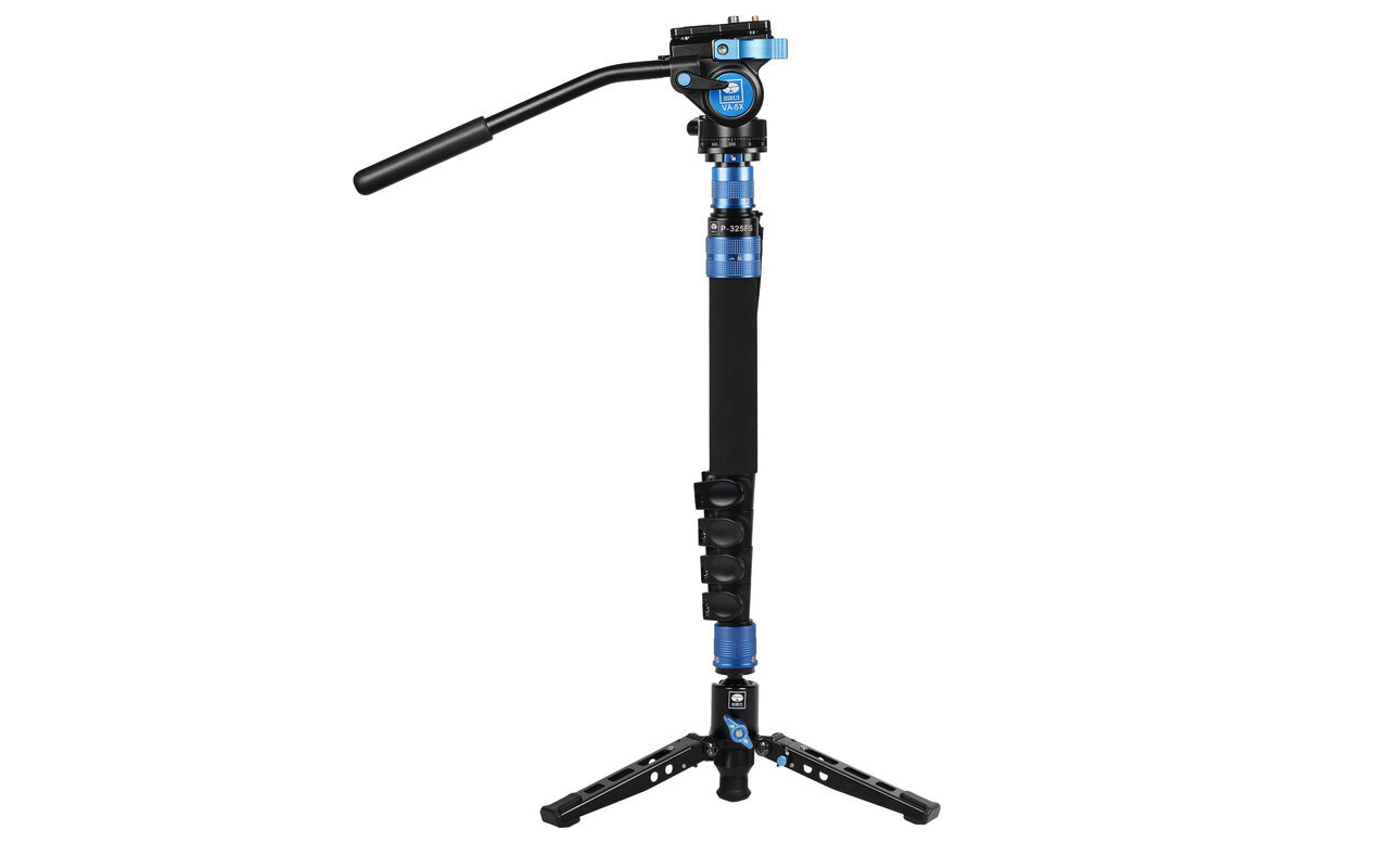 Sirui P-325FS Carbon Fiber Monopod with VA-5X Video Head Kit
