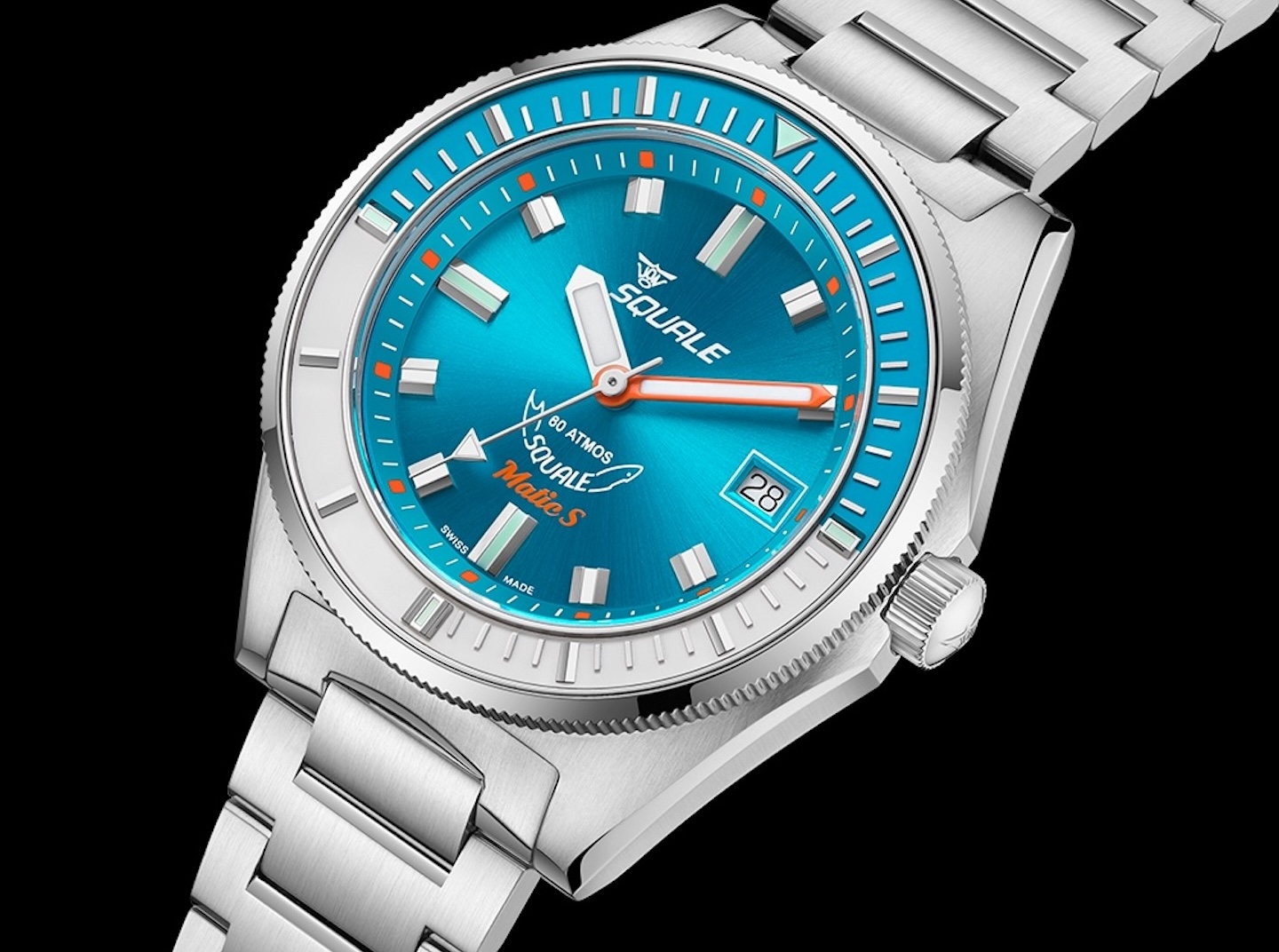 Squale Matic S Light Blue Bracelet