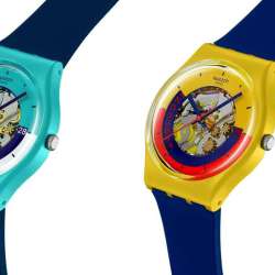 Swatch Round Unisex Casual Watch Bio-sourced Blue Quartz Water Resistant IF NOT Now, When 2