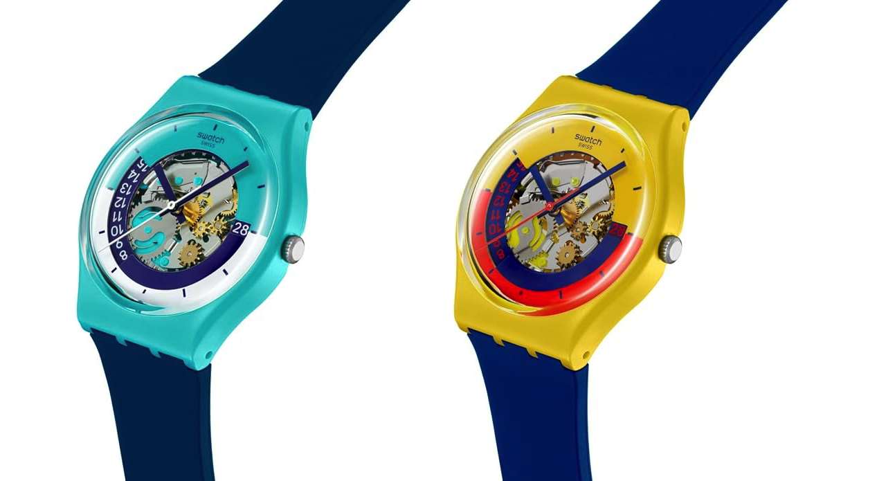 Swatch Round Unisex Casual Watch Bio-sourced Blue Quartz Water Resistant IF NOT Now, When 2