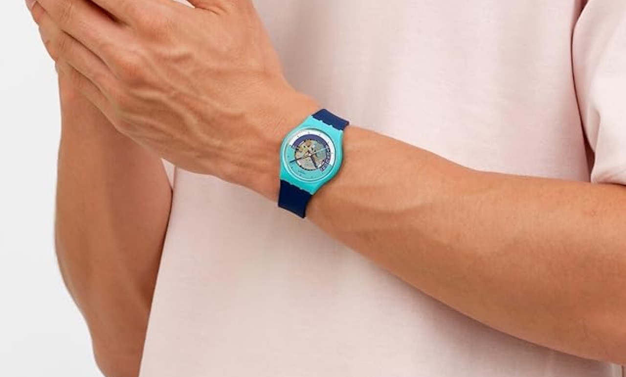 Swatch Round Unisex Casual Watch Bio-sourced Blue Quartz Water Resistant IF NOT Now, When 3