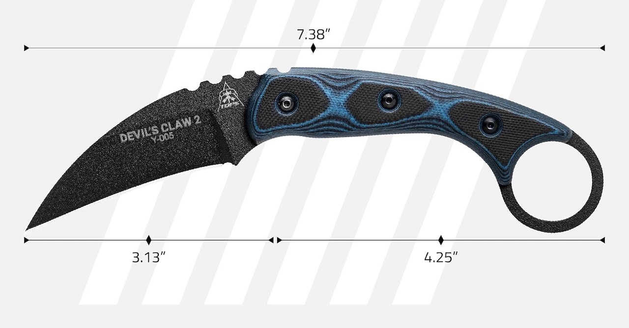 TOPS Knives Devil's Claw 2 Fixed Blade Knife