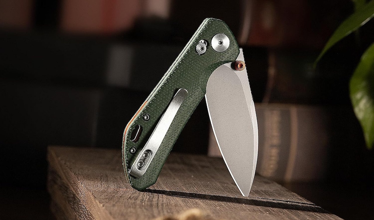 TRIVISA Pocket Knife, 2.99 inch14C28N Blade EDC Knife Otter-GM