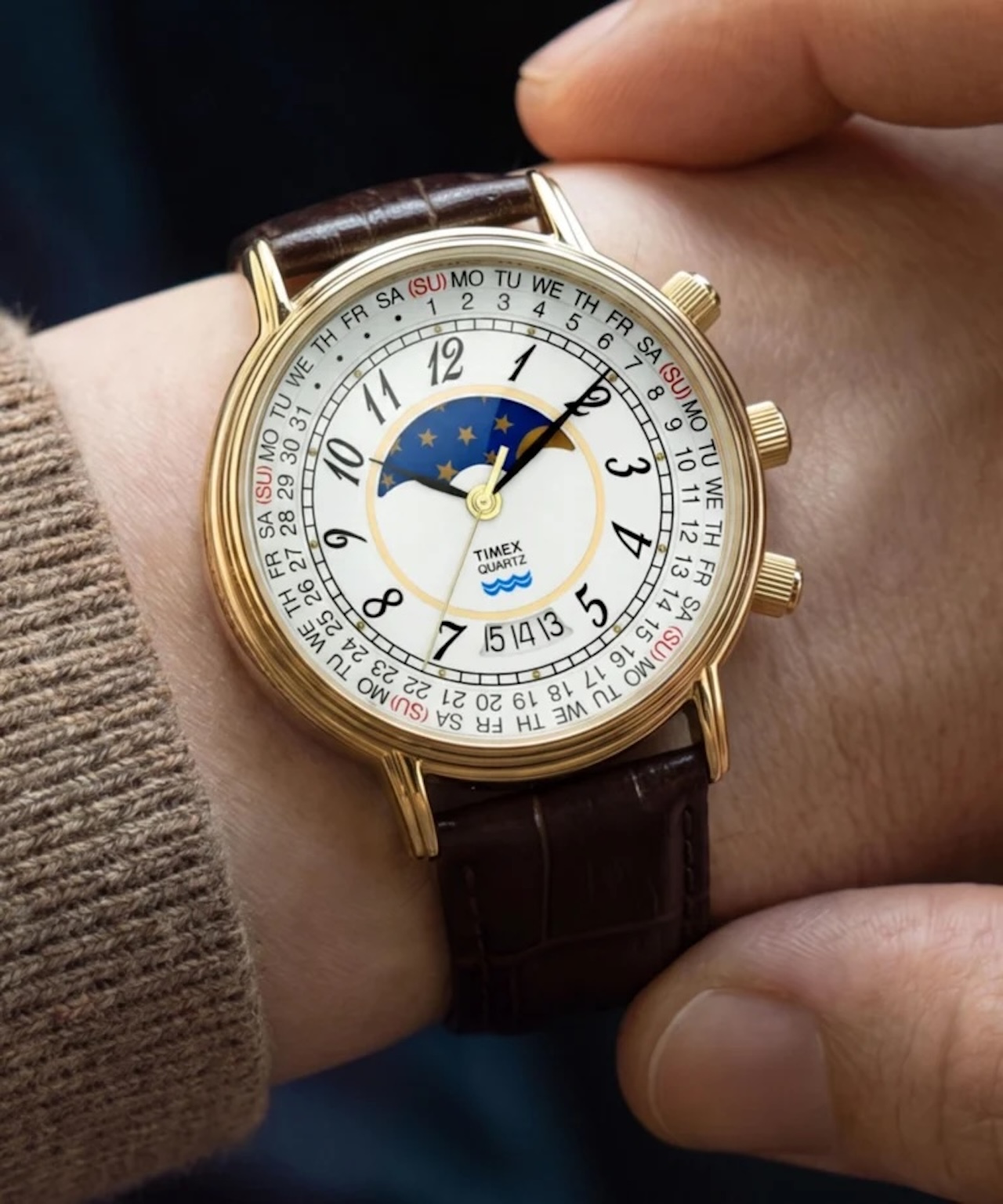 Timex 1990 Moon Phase Reissue