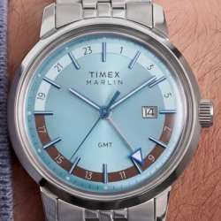 Timex Marlin Quartz GMT 40mm Stainless Steel Bracelet Watch