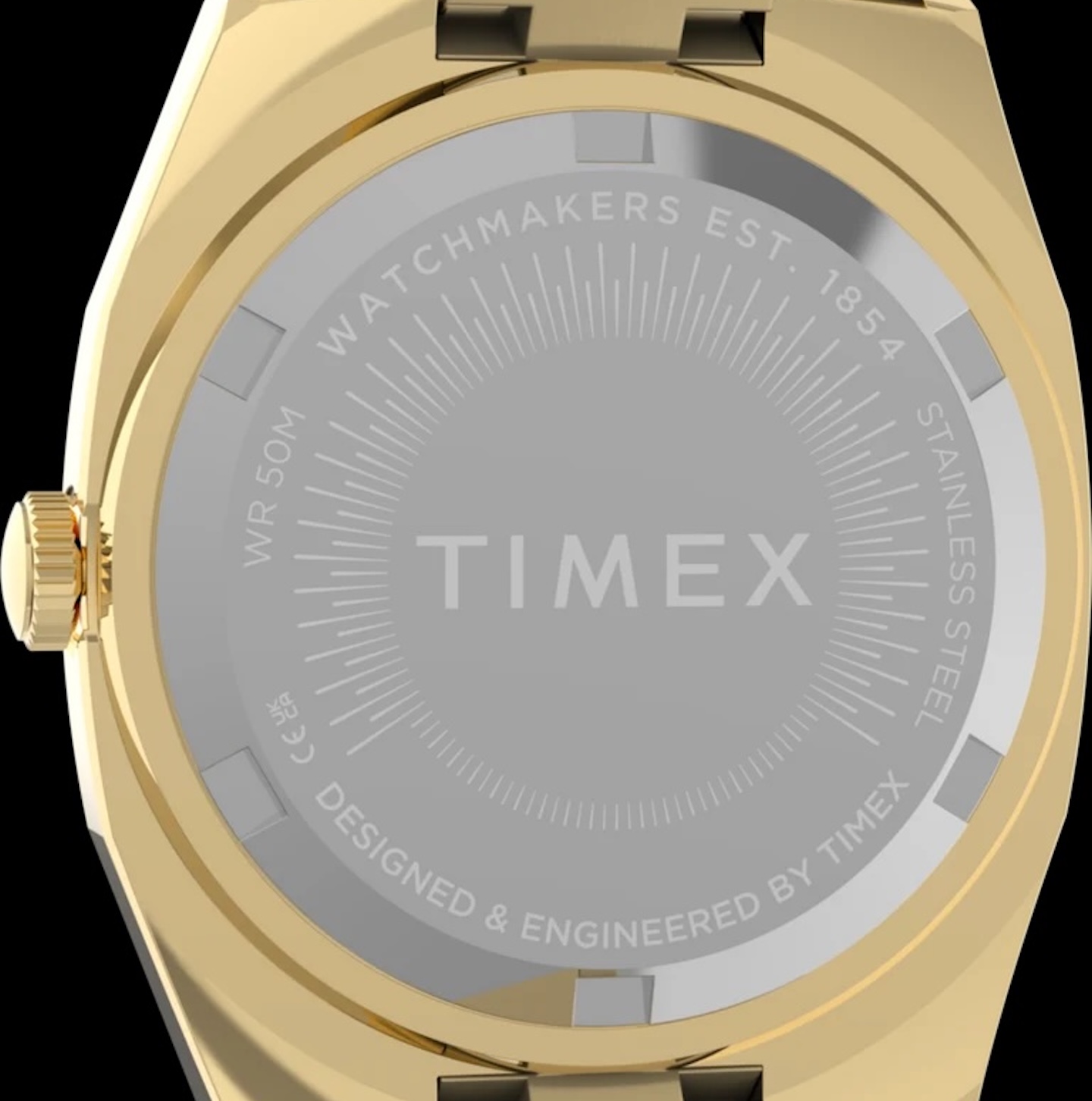 Timex Quartz E Line 30mm Stainless Steel Bracelet Watch Gold