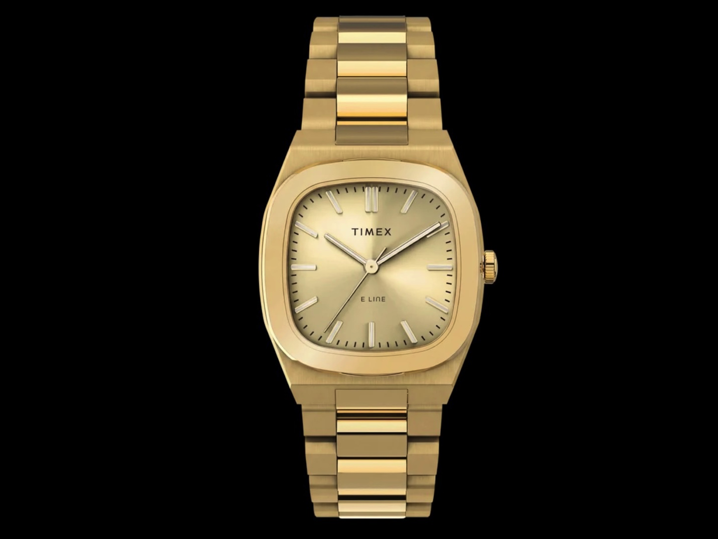 Timex Quartz E Line 30mm Stainless Steel Bracelet Watch Gold