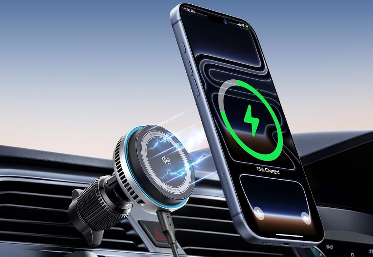 UGREEN Qi2.2 25W Wireless Car Charger Mount with Silent Cooling Fan