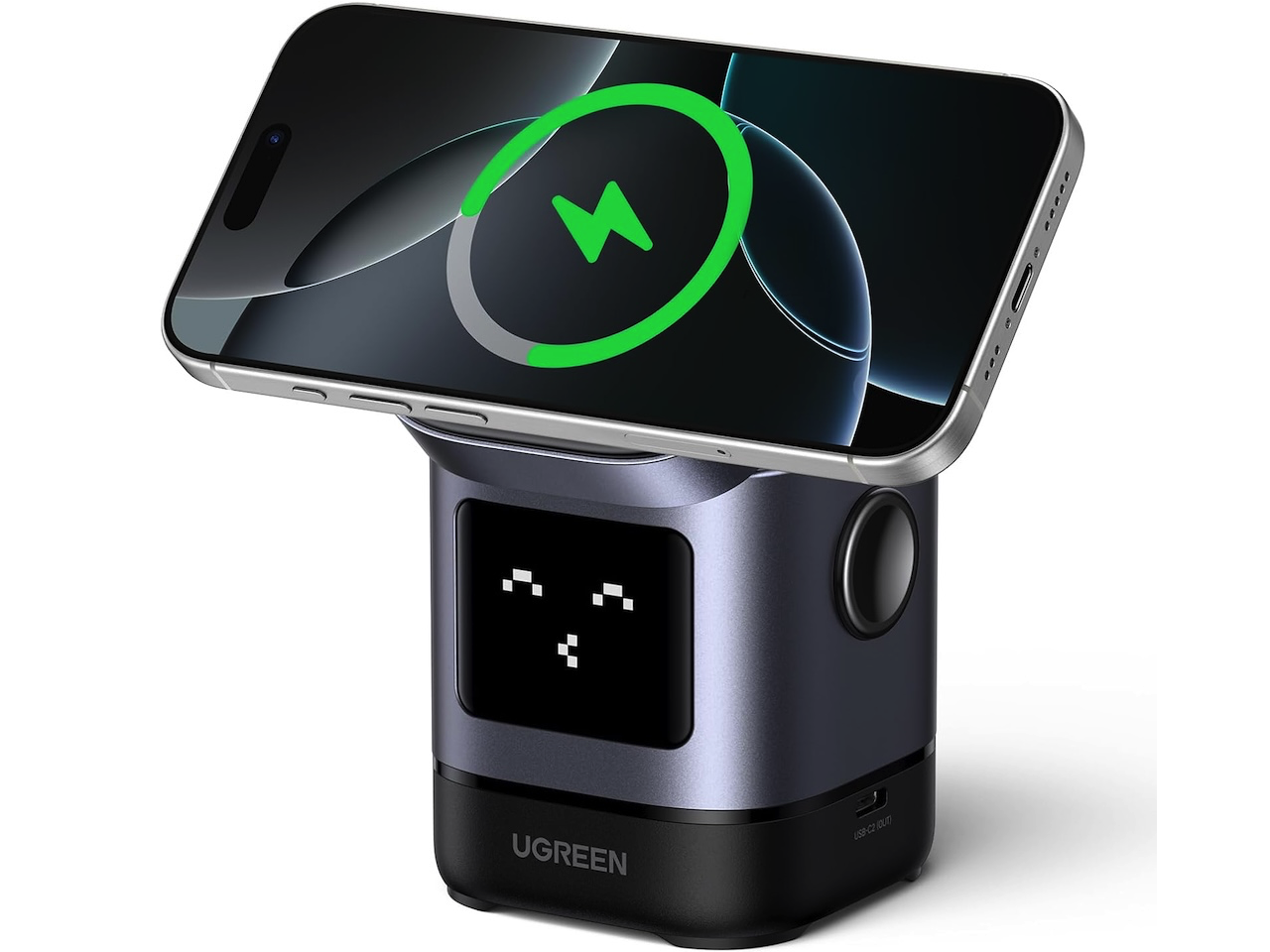 UGREEN Uno Qi2 15W 2-in-1 Foldable Wireless Charger Stand